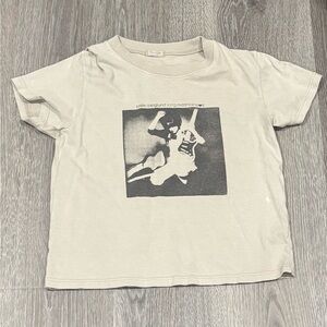 Brandy Melville Beige Graphic Tee